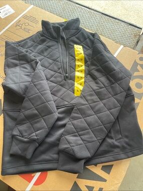 Tilly's Black Quilted Half-Zip Pullover Jacket